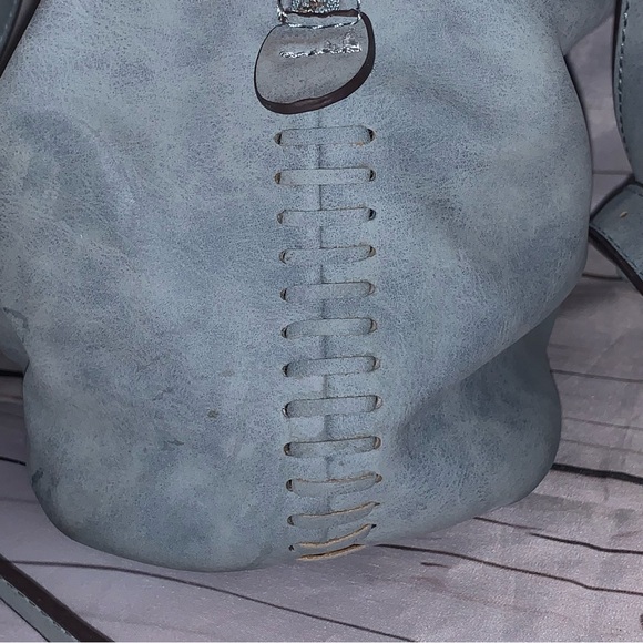 FREE PEOPLE LEATHER TEAL WOMEN BAG WITH ADJUSTABLE STRAP - Picture 6 of 16